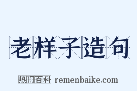 老样子造句是什么意思的图片